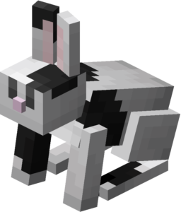 白黒模様のウサギ