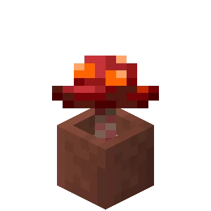 真紅のキノコ入り植木鉢