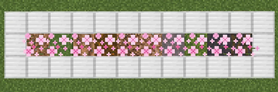 桜色の花びらを植えられる土系ブロック