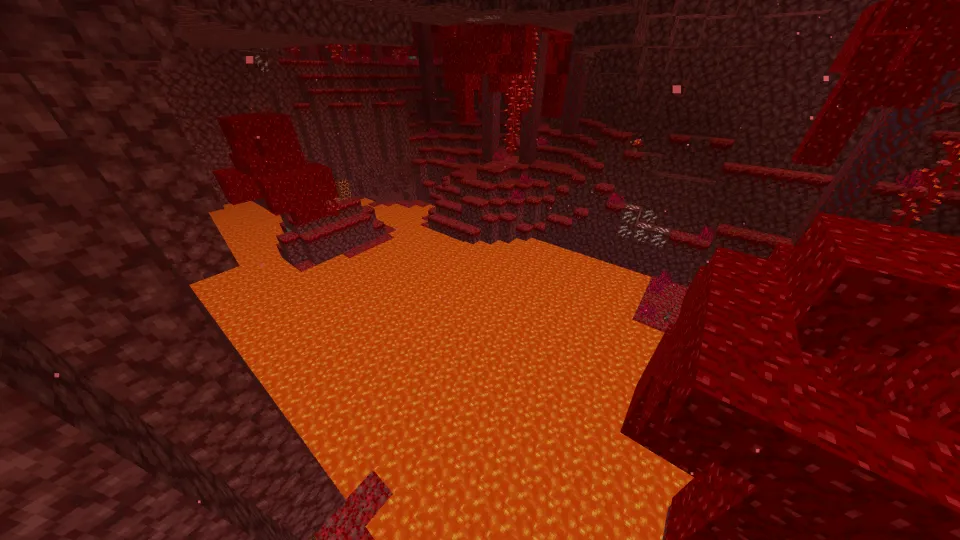 真紅の森の溶岩湖