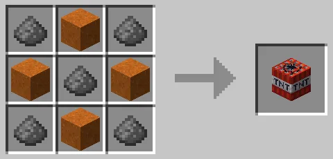 赤い砂でのTNTのクラフト方法
