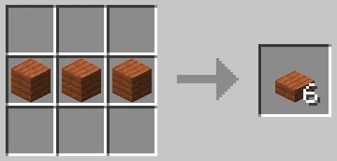 アカシアのハーフブロックのクラフト方法