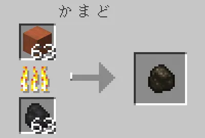 樹皮を剥いだアカシアの木をかまどで焼く様子