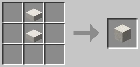 模様入りのクォーツブロックのクラフト方法