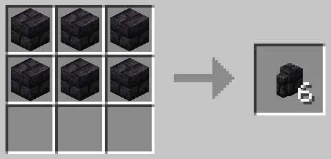 磨かれたブラックストーンレンガの塀のクラフト方法
