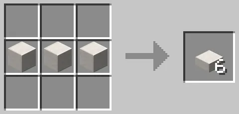 クォーツのハーフブロックのクラフト方法
