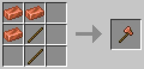 銅の斧のクラフト方法