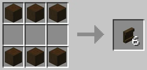 ダークオークの棚のクラフト方法