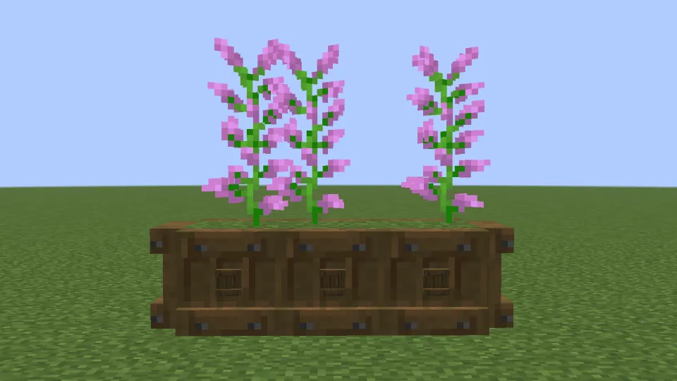 トウヒの棚で花壇を作っている様子