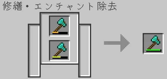 砥石でダイヤモンドの斧を合成