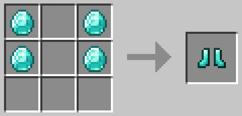 ダイヤモンドのブーツのクラフト方法