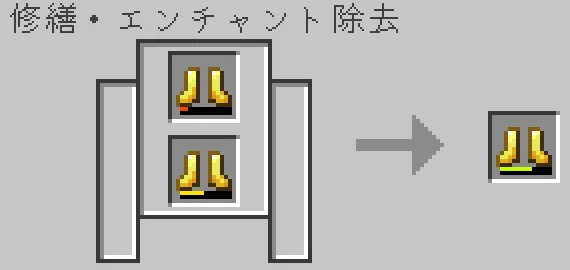 砥石で金のブーツを合成