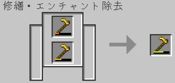 砥石で金のクワを合成