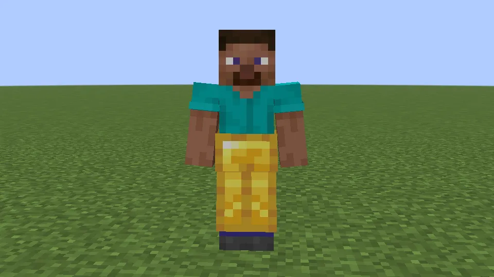 金のレギンスを装備しているプレイヤー