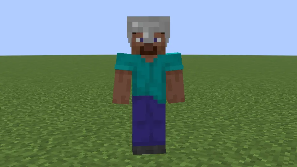 鉄のヘルメットを被っているプレイヤー