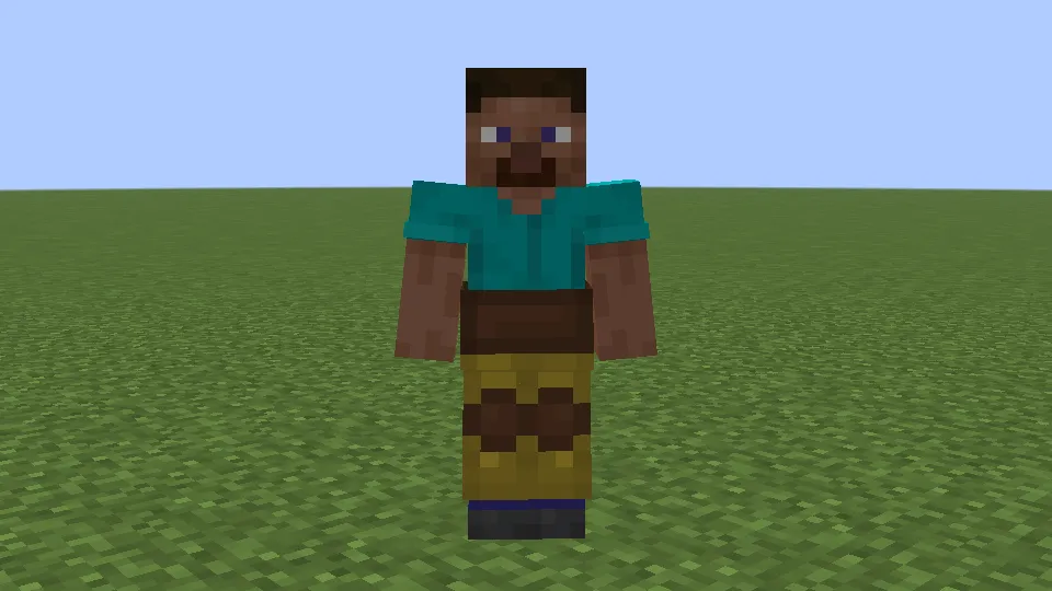 染色した革のズボンを装備