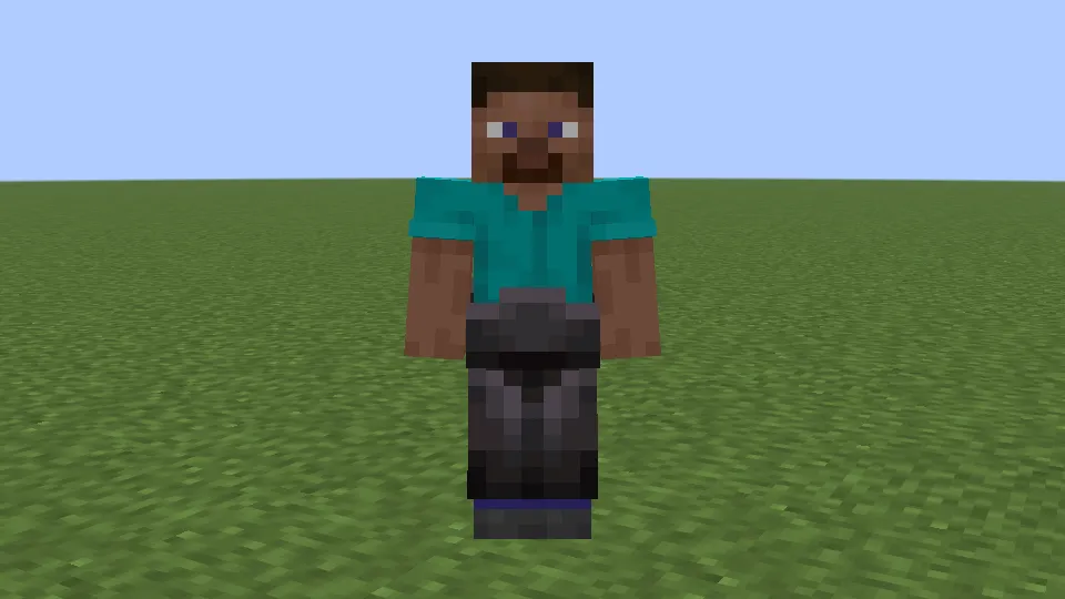 ネザライトのレギンスを装備しているプレイヤー