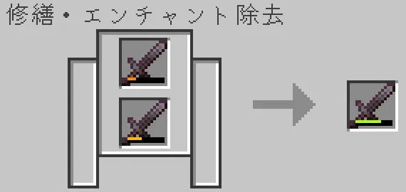 砥石でネザライトの剣を合成