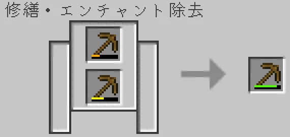 砥石で木のツルハシを合成