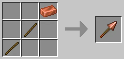 銅の槍のクラフト方法