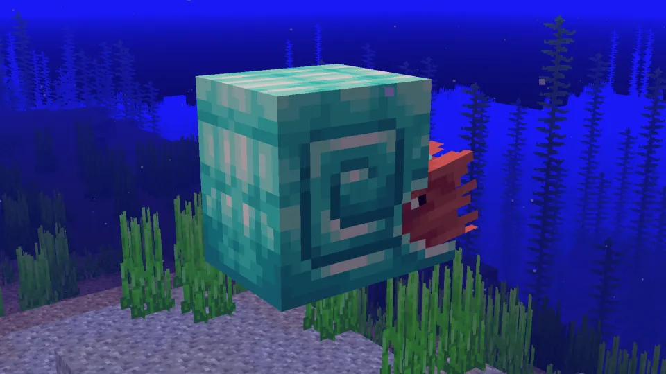 ダイヤモンドのオウムガイの鎧を装着したオウムガイ