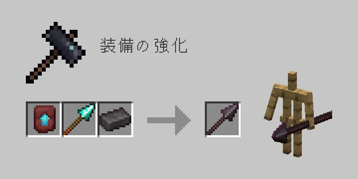 ダイヤモンドの槍のネザライト強化