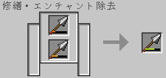 砥石で鉄の槍を合成