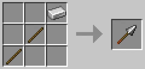 鉄の槍のクラフト方法