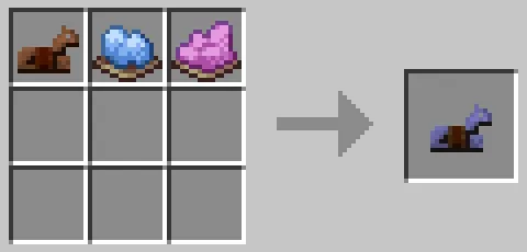 革の馬鎧を2種類の染料で染色