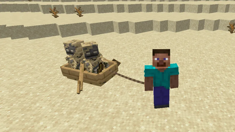 パーチドをボートに乗せる様子