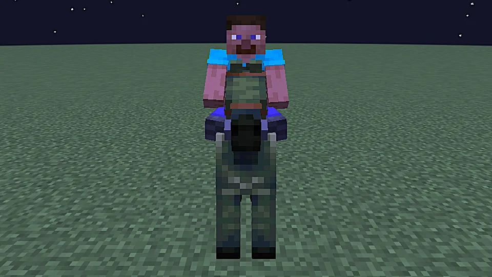 ゾンビホースに乗るプレイヤー