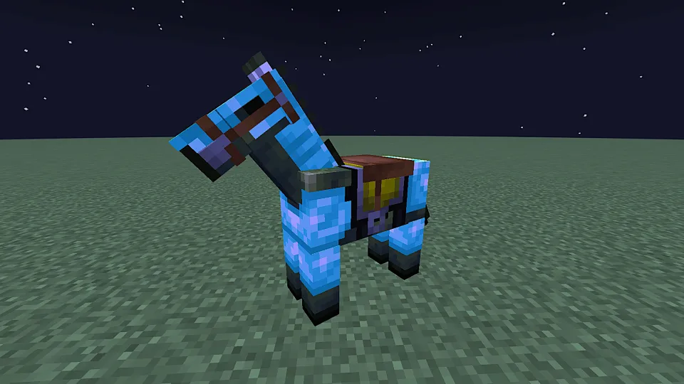 ダイヤモンドの馬鎧をつけたゾンビホース