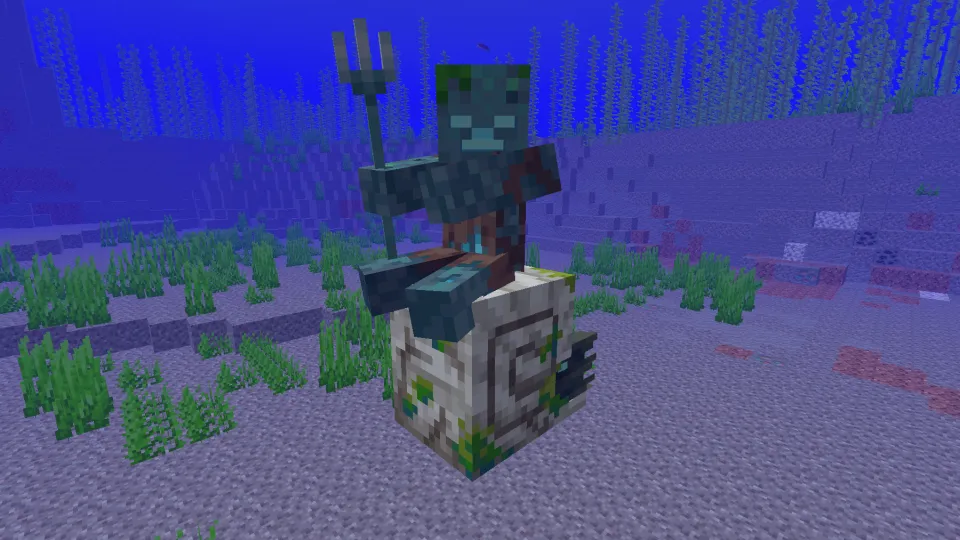 野生のゾンビオウムガイが泳いでいる様子