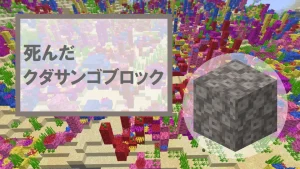 【マイクラ】死んだクダサンゴブロックの特徴・入手方法・使い道を紹介