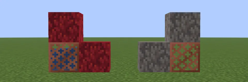 水に触れたミレポラサンゴブロックと死んだミレポラサンゴブロック