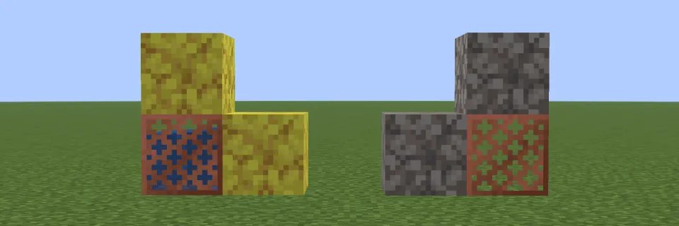 水に触れたシカツノサンゴブロックと死んだシカツノサンゴブロック