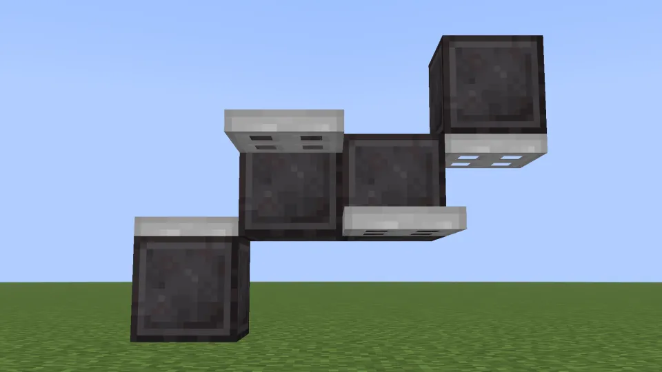 左から上側・側面（上下）・下側に向かって設置