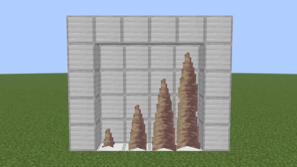 石筍の成長度合い