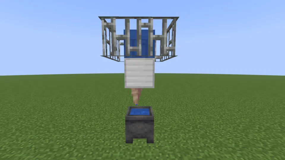 時間がたつと大釜に水がたまる