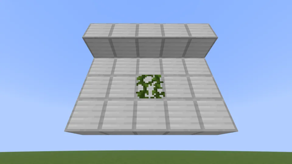 鉄ブロックにツタを設置