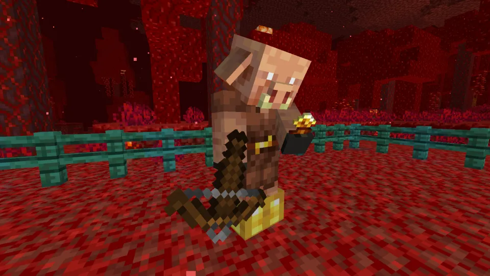 ピグリンに金のタンポポを渡す