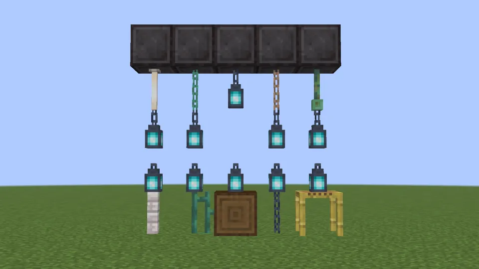 様々な位置の魂のランタン