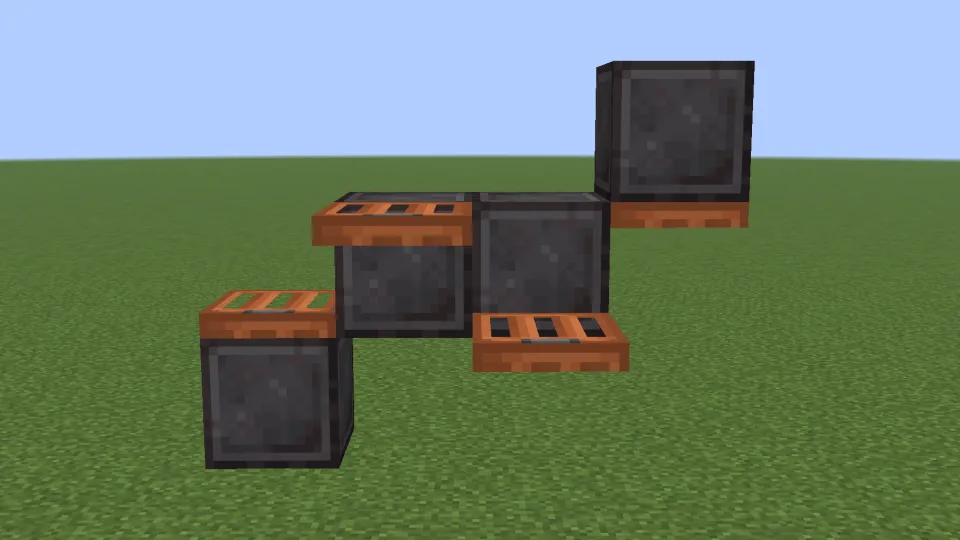 左から上側・側面（上下）・下側に向かって設置