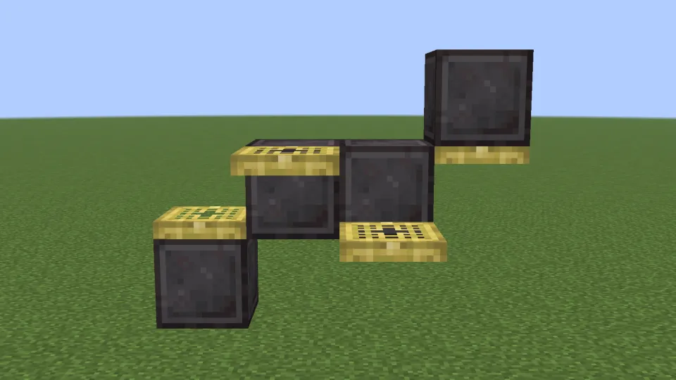 左から上側・側面（上下）・下側に向かって設置