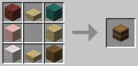 シラカバのハーフブロックを使った樽のクラフト方法