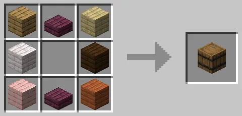 真紅のハーフブロックを使った樽のクラフト方法