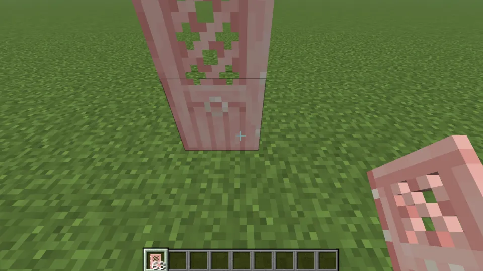 ブロックの置き場所で取っ手の位置が決まる