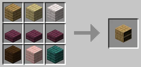 真紅のハーフブロックを使った模様入りの本棚のクラフト方法