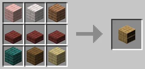 マングローブのハーフブロックを使った模様入りの本棚のクラフト方法