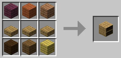オークのハーフブロックを使った模様入りの本棚のクラフト方法